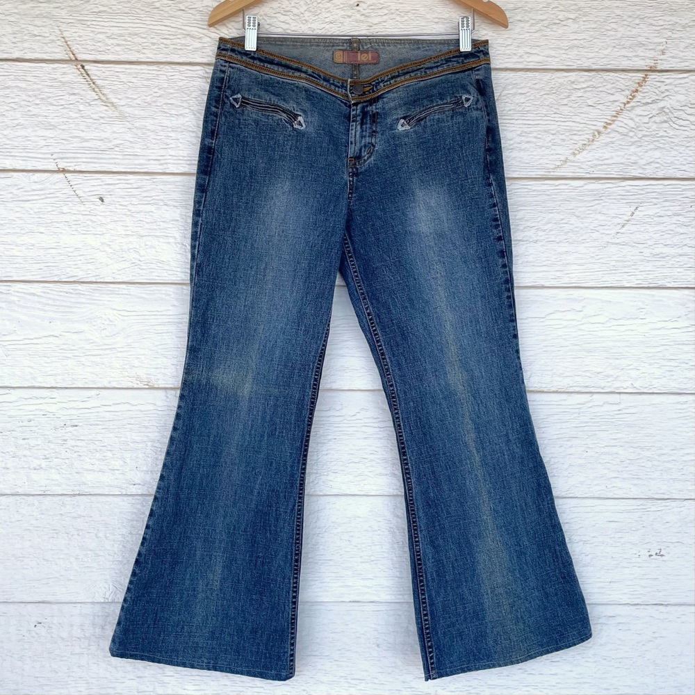 Y2K LEI Mid Rise Flare Jeans